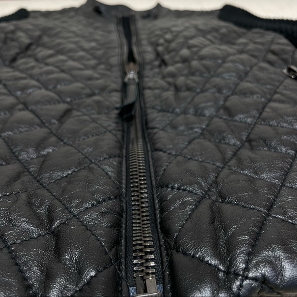 Brian Dales Quilted Genuine Leather and Knitted Jacket - Picture 11 of 17